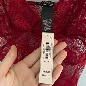 Victoria’s Secret, lingerie slip, xs, deep red.